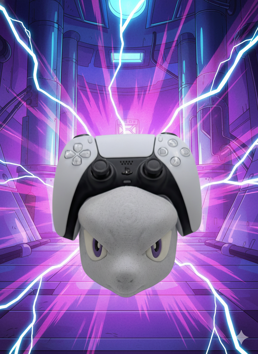 Mewtwo Bust Game Controller Holder